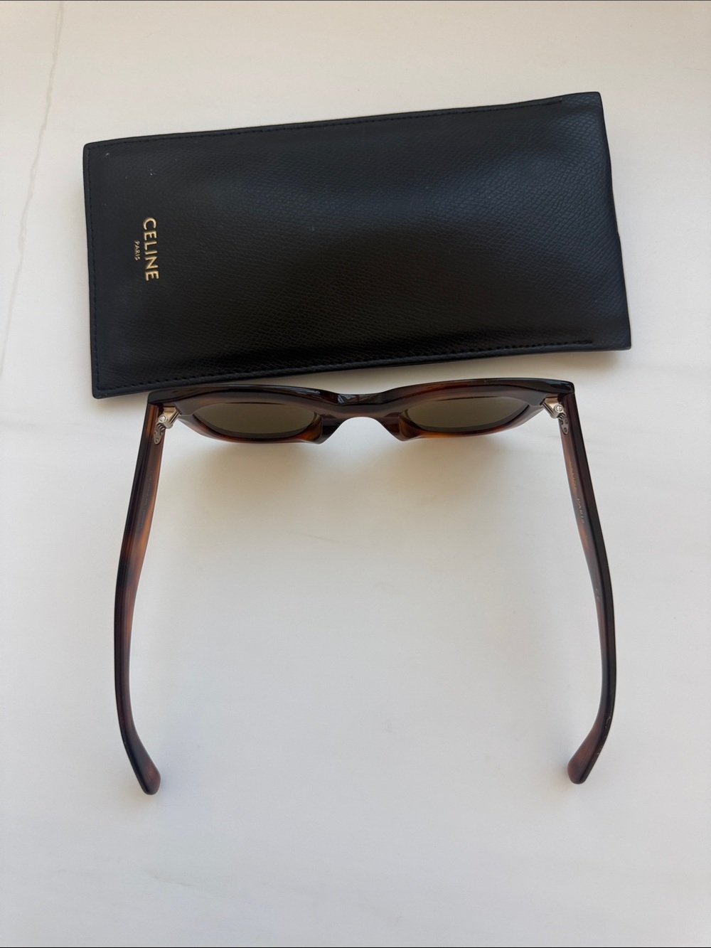 Celine Tortoiseshell Round Sunglasses with Brown Lenses - Picture 2 of 7